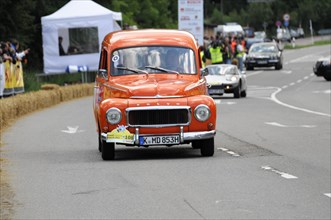 An orange Ford Thames van at a classic car rally, SOLITUDE REVIVAL 2011, Stuttgart,