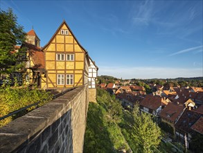View from the Schlossberg to the roofs of the half-timbered houses in the historic old town, UNESCO