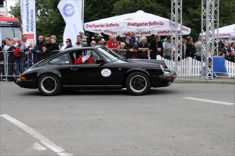 Side view of a black Porsche 911 at a driving event, SOLITUDE REVIVAL 2011, Stuttgart,