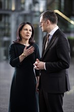 (L-R) Annalena Baerbock, Federal Foreign Minister, and Dmytro Kuleba, Foreign Minister of Ukraine,