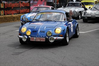 A blue Renault Alpine with the number 8 at a classic car race meeting, SOLITUDE REVIVAL 2011,