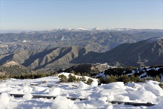 Mountains in Andalusia, Mountain range with snow, near Pico del Veleta, 3392m, Gueejar-Sierra,