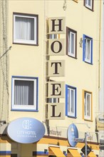 Hotel with hotel sign, Bremerhaven, Bremen, Germany, Europe