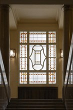 Interior view, window, staircase, Janacek Academy of Music and Performing Arts, Brno, Jihomoravsky