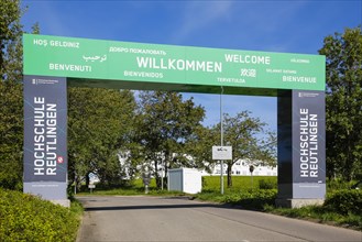 Entrance portal of Reutlingen University, Reutlingen University, large representative gate, gate,