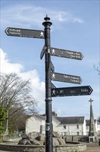 Signpost, Bangor, Wales, Great Britain