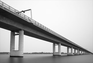 Long exposure Ruegen Bridge, Ruegen, Mecklenburg-Western Pomerania, Germany, Europe