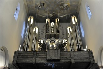 St Kilian's Cathedral, St Kilian's Cathedral, Wuerzburg, Modern organ in church interior with