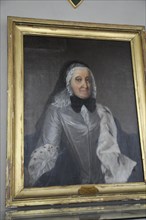 Langenburg Castle, Painting of a portrait of a woman in historical dress and bonnet, Langenburg