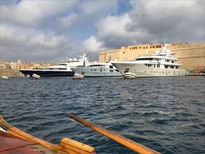 Ships in Malta marina, Mediterranean Sea, Republic of Malta