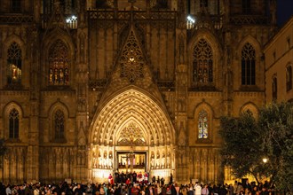 Good Friday procession in Barcelona, Spain, Europe