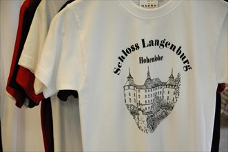 Deutsches Automuseum Langenburg, A white T-shirt with a print of Langenburg Castle, displayed on a