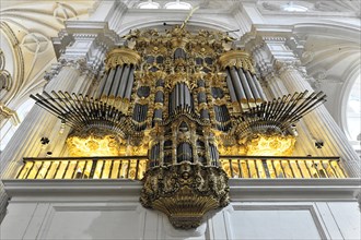 Organ, Cathedral of Santa Maria de la Encarnacion, Cathedral of Granada, Detailed view of a baroque