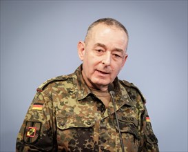 General Carsten Breuer, Inspector General of the Bundeswehr, at a press conference on the
