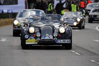 A Morgan vintage convertible takes part in a road rally, SOLITUDE REVIVAL 2011, Stuttgart,