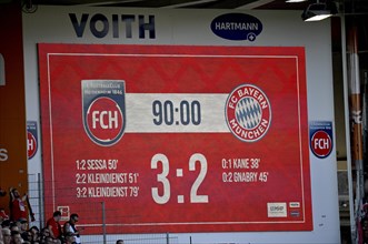 Historical scoreboard result, score, final score, 1. FC Heidenheim 1846 FCH 3 vs FC Bayern Muenchen