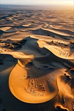 Sand ripples atop a dune in the simpson desert, AI generated