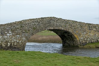 Stone bridge, Aberffraw, Isle of Anglesey, Wales, Great Britain