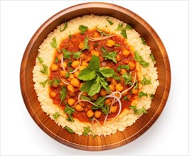 Delicious Couscous with Chickpea Stew, AI generated
