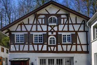 Half-timbered facade, Kempten, Allgaeu, Swabia, Bavaria, Germany, Europe