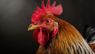 Agriculture, Animals, Chickens, Portrait of a rooster, AI generated, AI generated