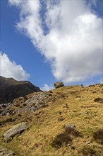 Rocks, Snowdonia National Park near Pont Pen-y-benglog, Bethesda, Bangor, Wales, Great Britain