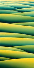 AI generated abstract painting of grasslands under a blazing sunset waves of greens