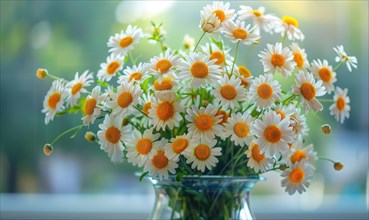 Bouquet of daisies in a vase AI generated