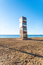 Sculpture on the beach in Barcelona, Spain, Europe