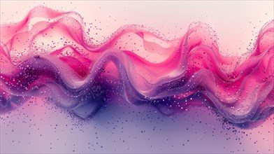 Vibrant pink and purple fluid shapes creating a dynamic and artistic abstract background, ai
