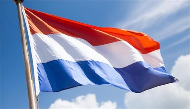 Flags, the national flag of the Netherlands, Holland, fluttering in the wind