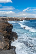 View of the beach from Bufadero de La Garita (Telde), Gran Canaria, Canary Islands