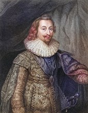 George Villiers, 1st Duke of Buckingham KG (born 28 August 1592 in Brooksby, Leicestershire, died