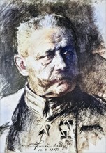 General Paul Von Hindenburg, 1847-1934, Historical, digitally restored reproduction from a 19th