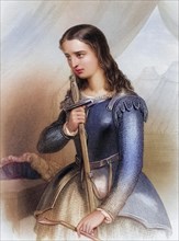 Jeanne d'Arc, 1412-1431 alias Jeanne d'Arc or Jeanne la Pucelle. French heroine and saint of the