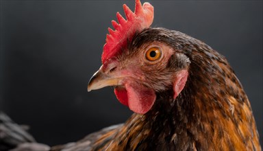 Agriculture, Animals, Chickens, Portrait of a hen, AI generated, AI generated