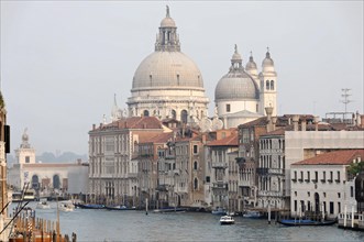 Grand Canal, in the background the church of Santa Maria della Saluti, view of the Grand Canal with