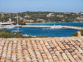 View of the marina, Porto Cervo, Costa Smeralda, Sardinia, Italy, Europe