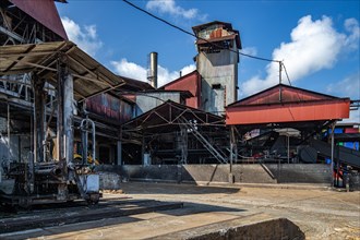 One of the last rum factories still working with steam engines, Rum Agricolo from the Montebello