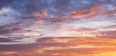 Clouds in the evening light at sunset, sunset, panorama, wallpaper, sky replacement