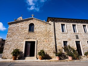 Facade of the church, San Pantaleo, Sardinia, Italy, Europe