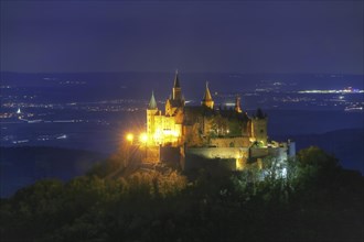 Hohenzollern Castle, ancestral castle of the princely family and former ruling Prussian royal and