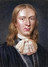John Milton, 1608-1674, an English poet, political thinker and civil servant, Historical, digitally