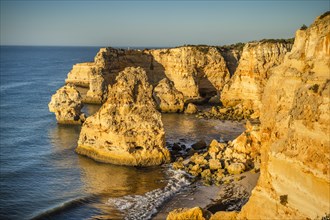 Beautiful view of Praia da Marinha in Algarve, Portugal, Europe