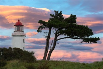 Lighthouse on the island of Hiddenseen near Ruegen, Mecklenburg-Western Pomerania, Germany, Europe
