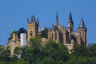 Hohenzollern Castle, ancestral castle of the princely family and former ruling Prussian royal and