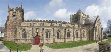 Photomerge, Saint Deiniol's Cathedral, Bangor, Wales, Great Britain