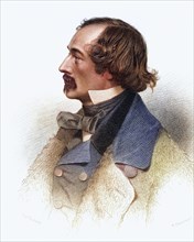 Portrait of Elisha Kent Kane from the Arctic explorations of 1853, Historic, digitally restored