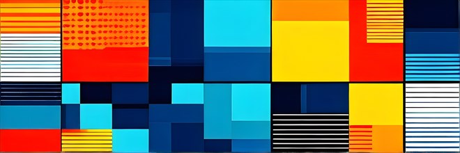 AI generated illustration of abstract art in vibrant colors