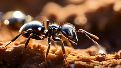 Saharan silver ants glistening, AI generated